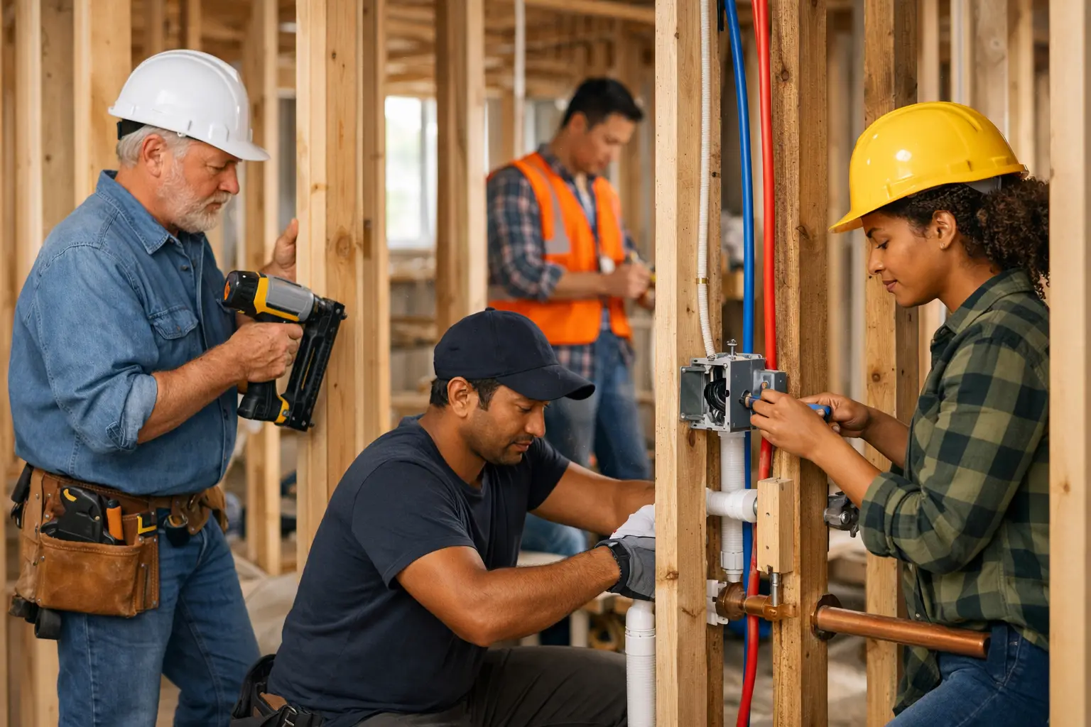 Framing, Plumbing & Electrical Renovation Sequence