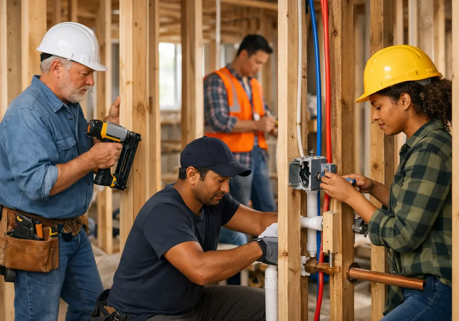 Framing, Plumbing & Electrical Renovation Sequence