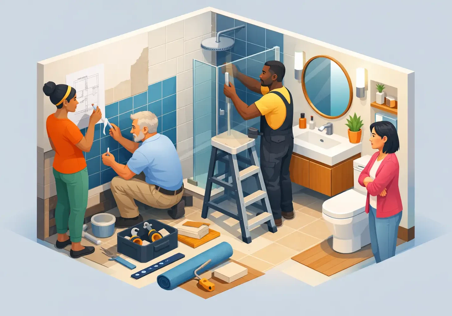 How to Remodel a Small Bathroom With Control
